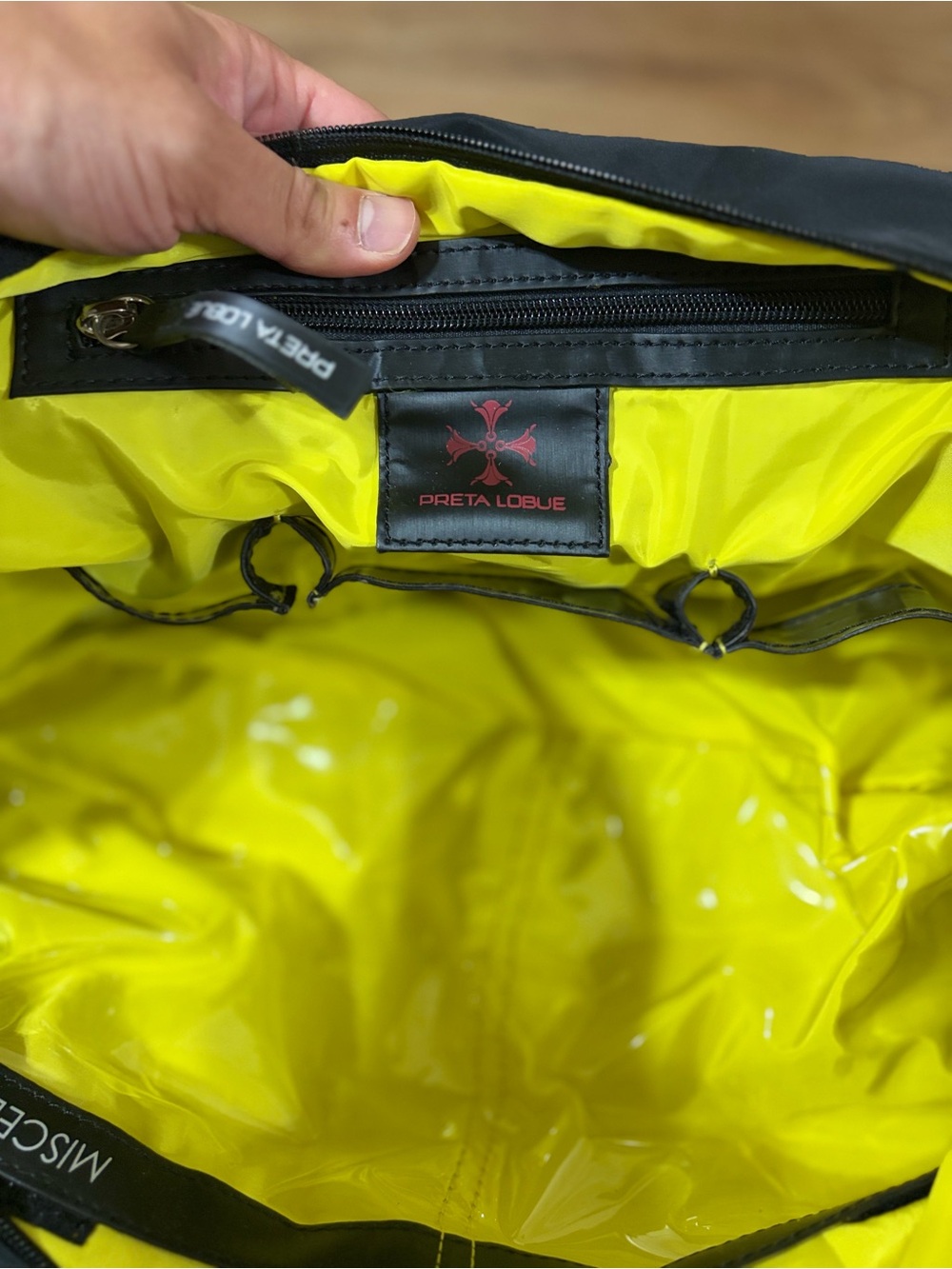 Preta Lobue Nylon Gym Overnight Travel Duffle Bag Black - Picture 11 of 11